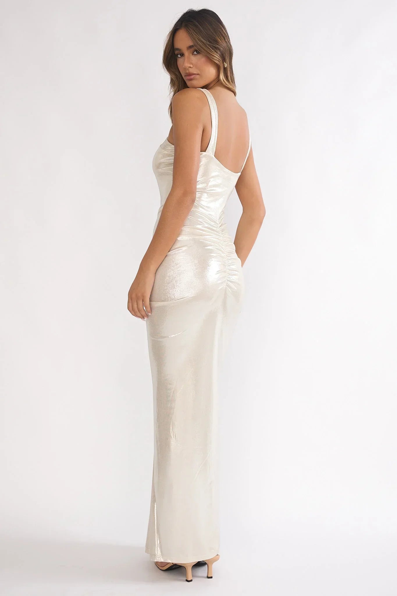 Delaina Maxi Dress Pearl