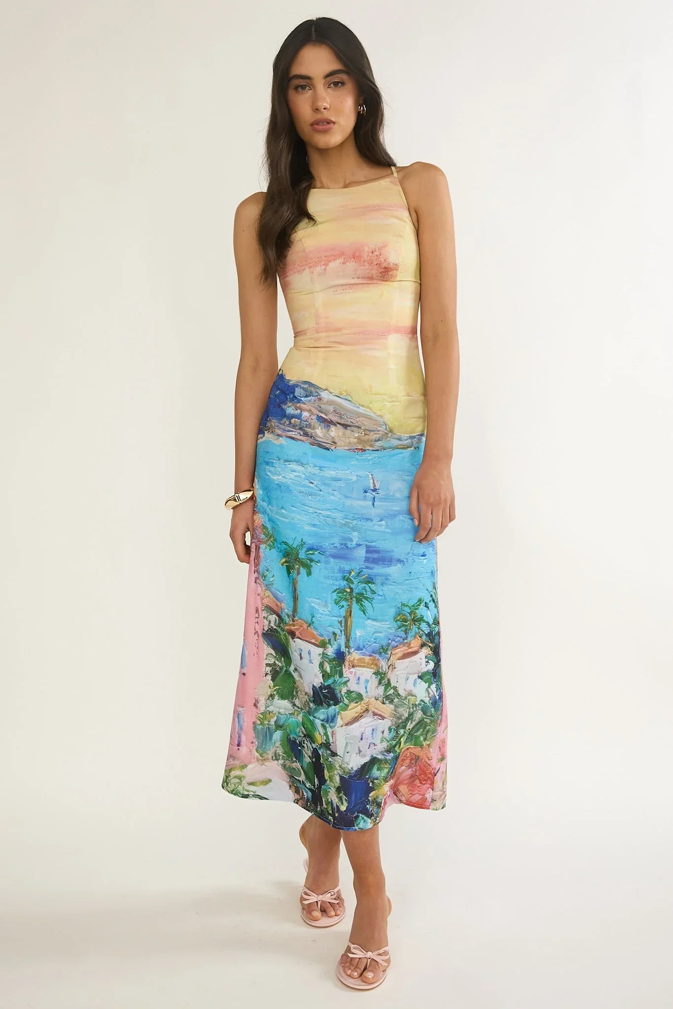 No Ordinary Girl Midi Dress Euro Print