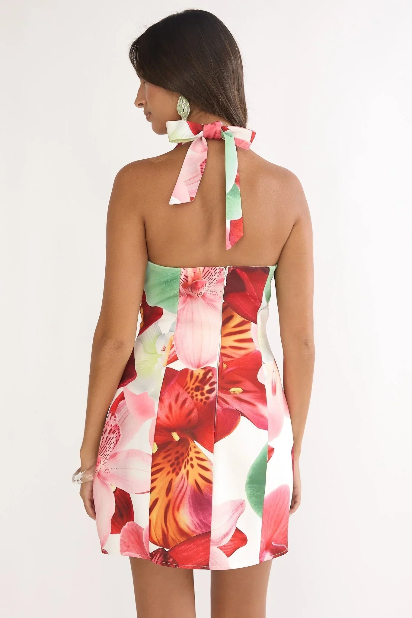 Elisabet Halter Mini Dress Floral