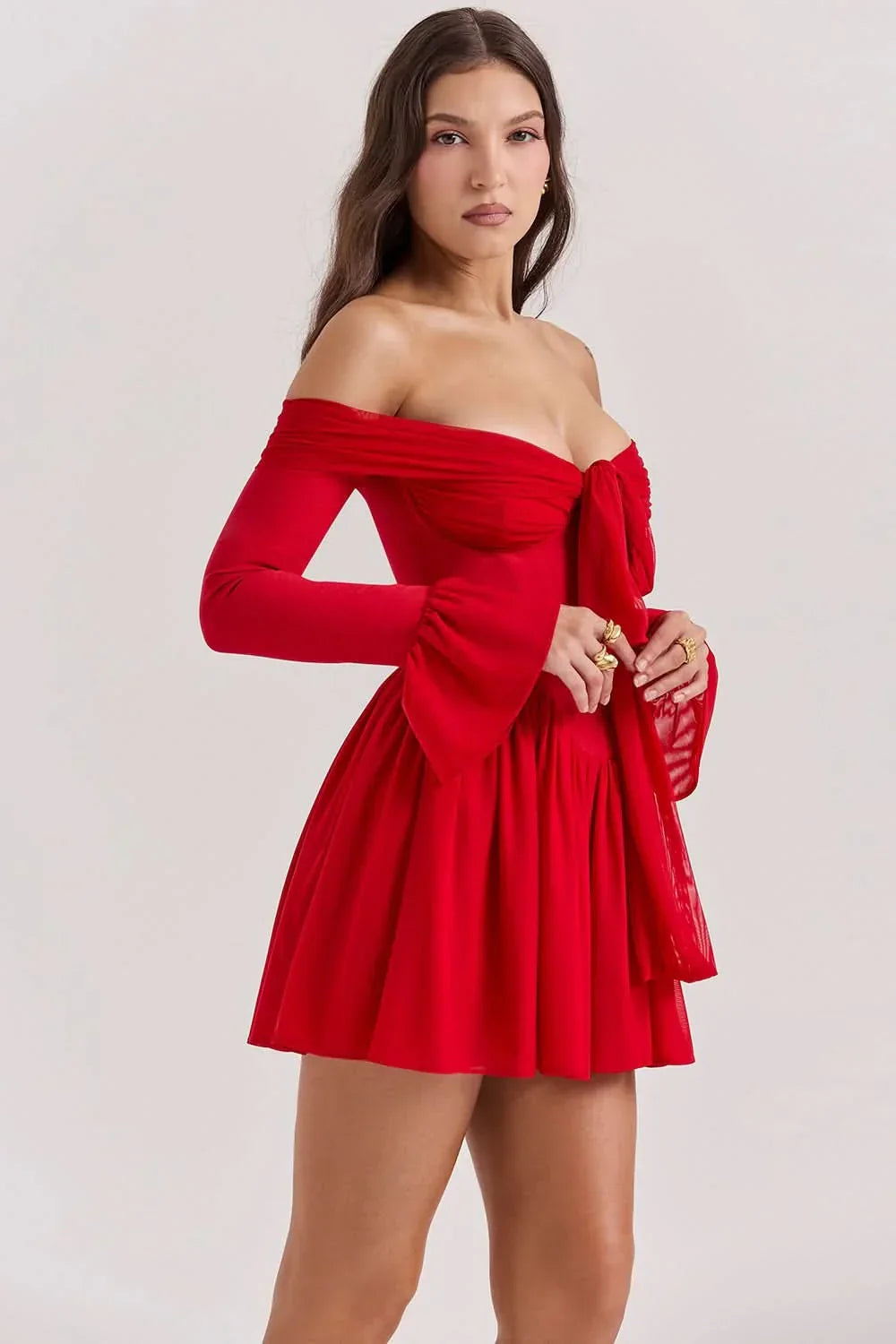 Sienna Bow Mini Dress