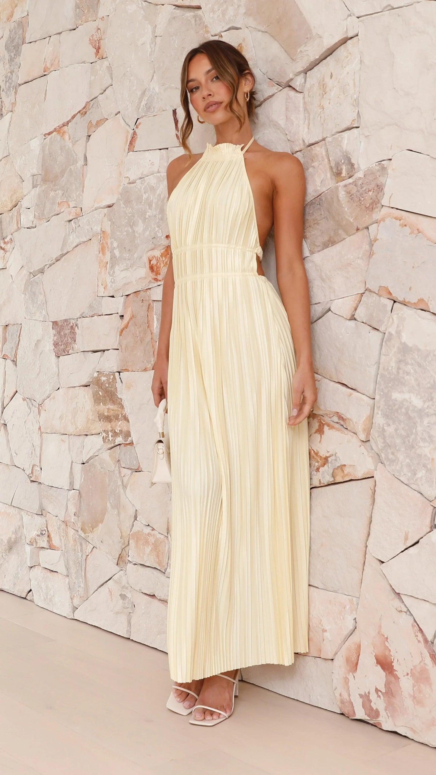 Malia Pleated Maxi Dress