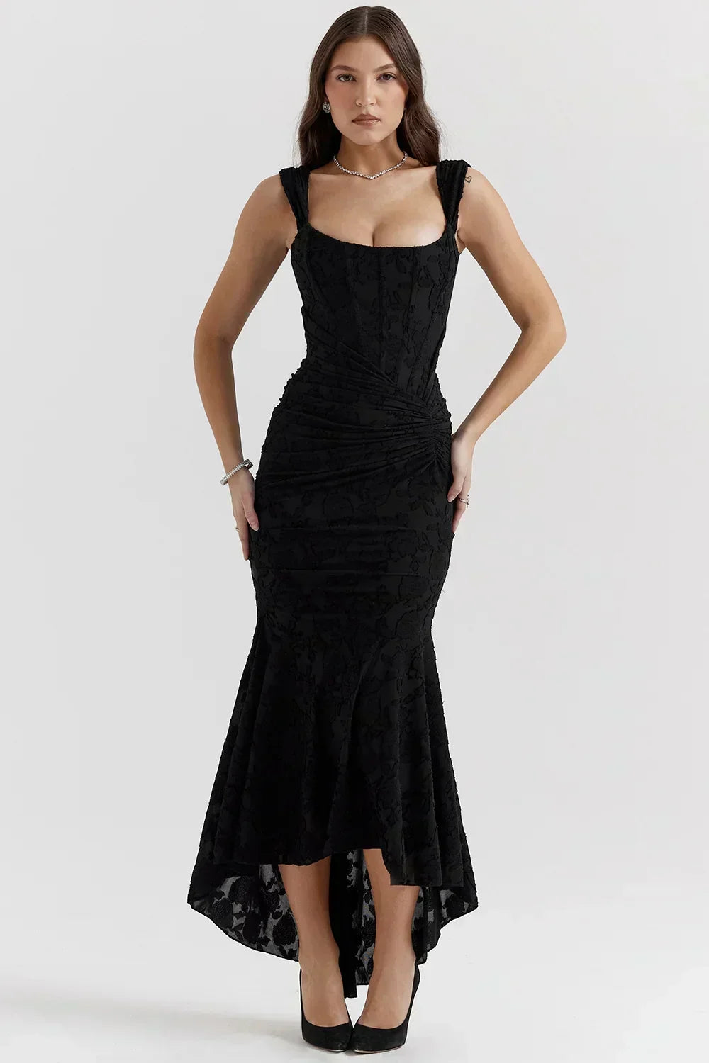 Carisia - Women'S Midi Dress With Floral Pattern