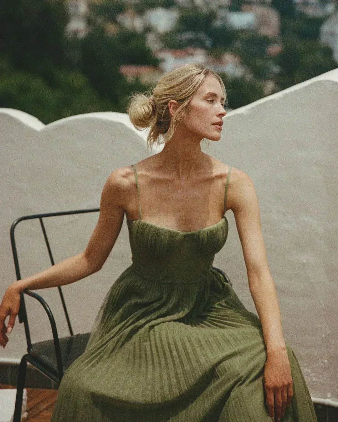 Juliana Pleated Maxi Dress