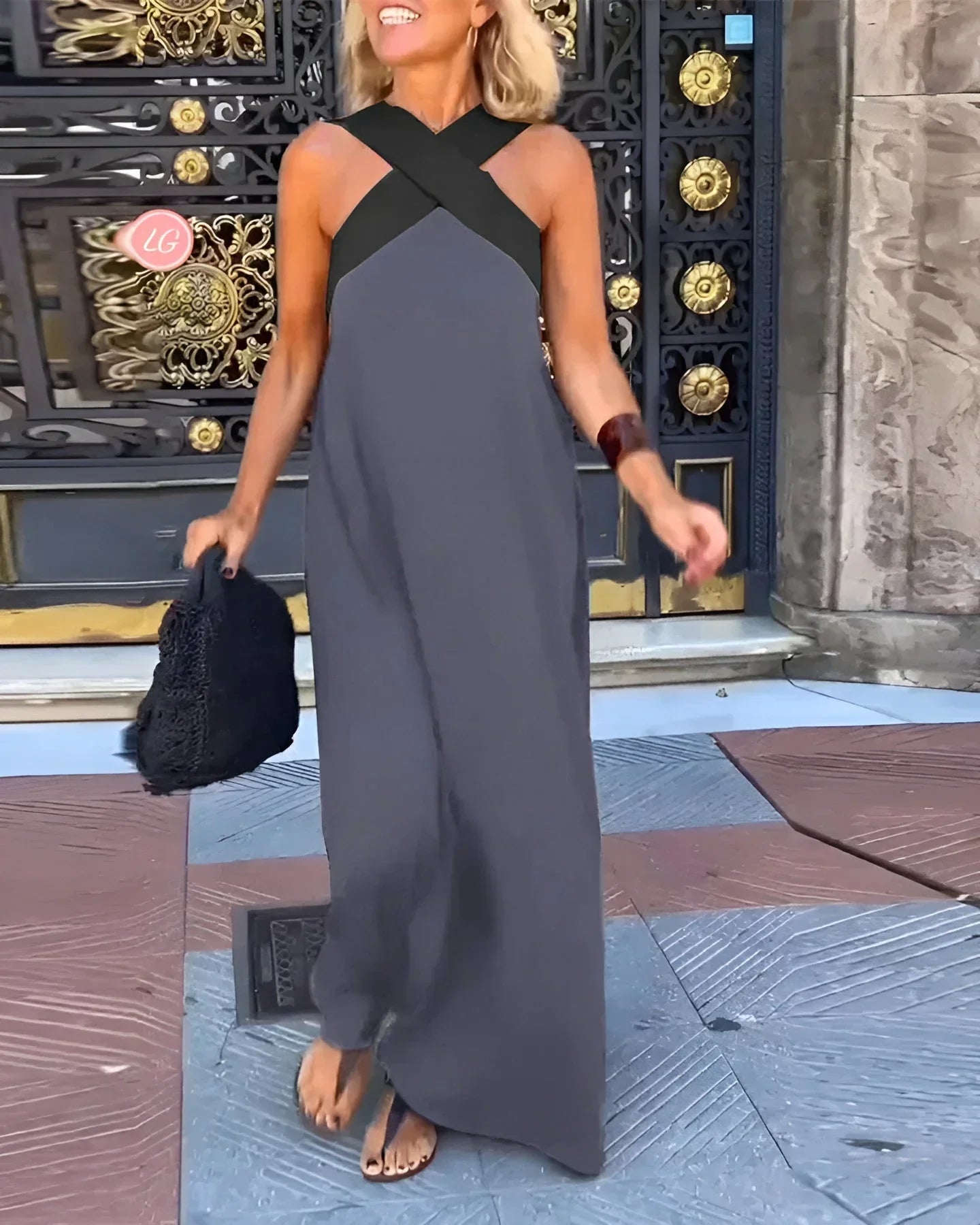 Stella Cross Maxi Dress