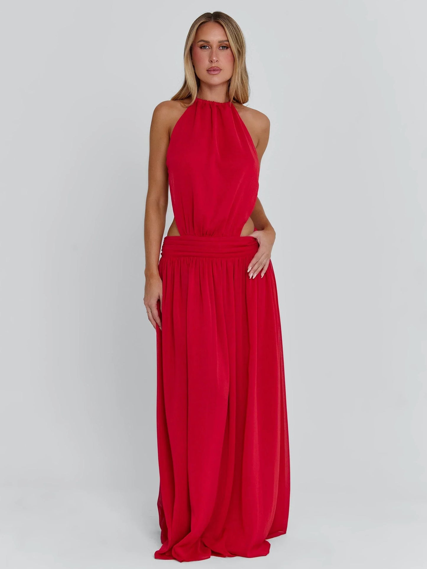 Loretta Red Maxi Dress