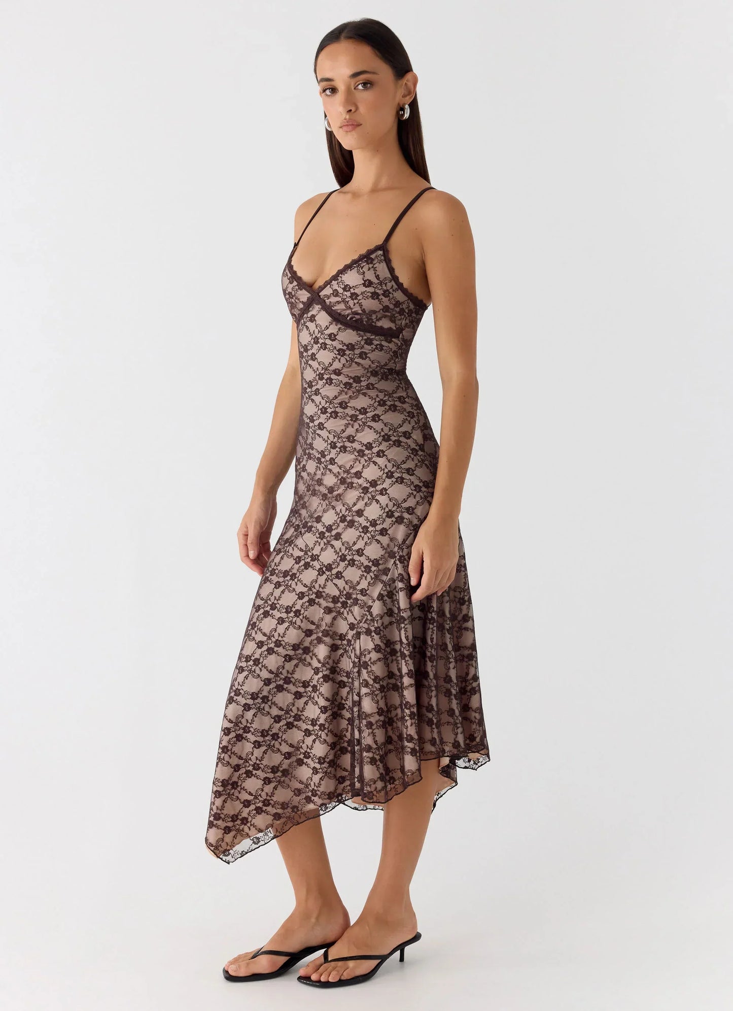 Amelia Midi Dress - Chocolate