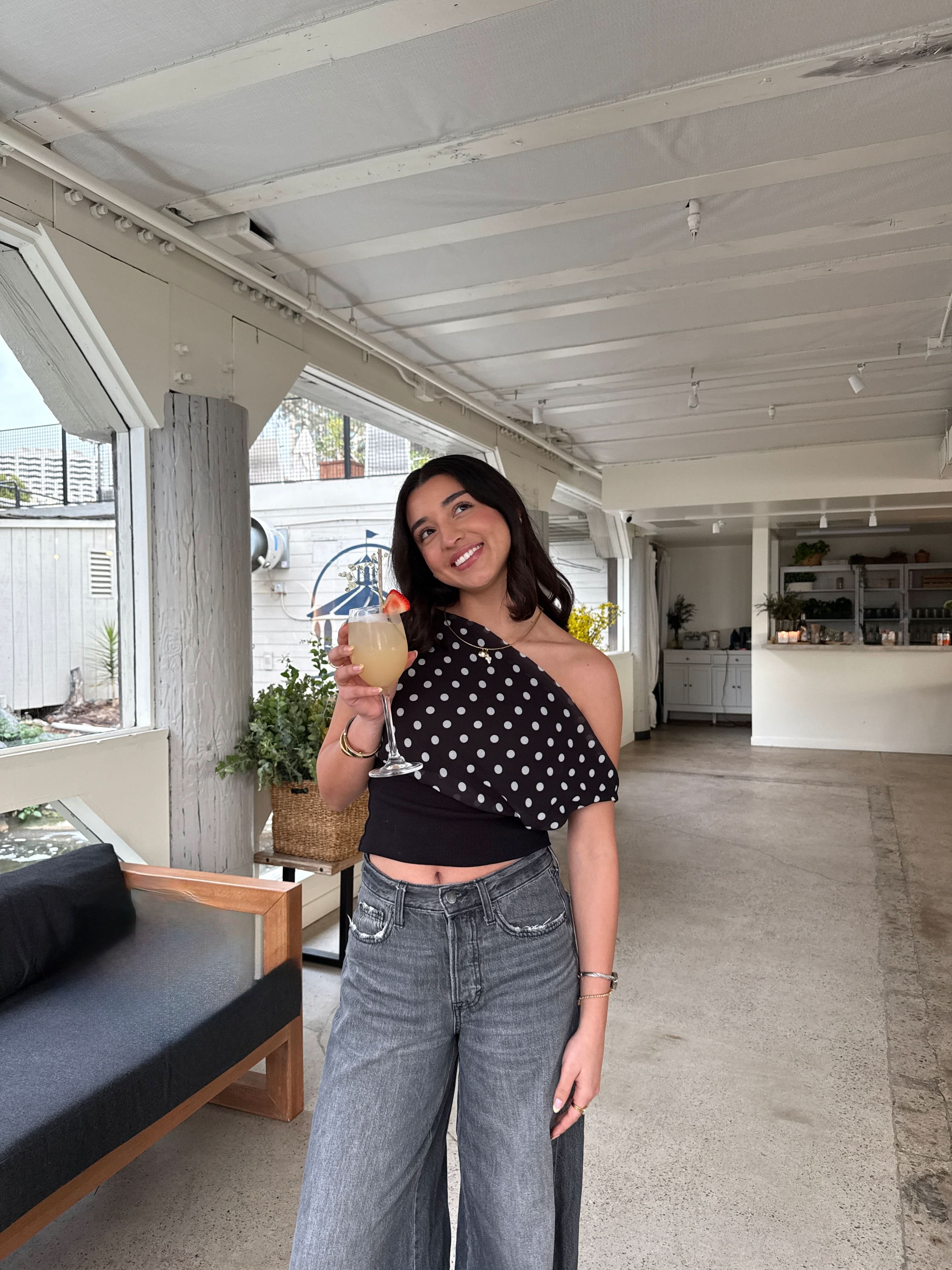 Avery Polka Dot Crop Top