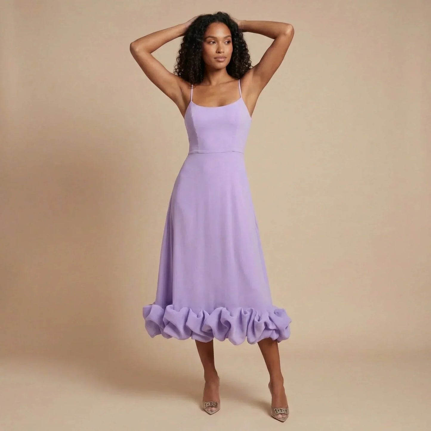 Isla Ruffle Midi Dress