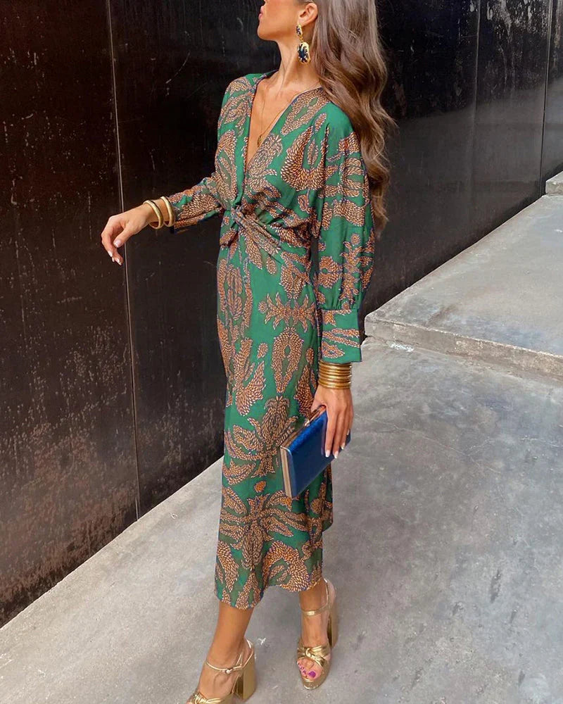Emmeline Wrap Midi Dress