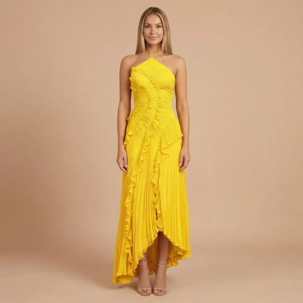 Isabella Ruffle Midi Dress