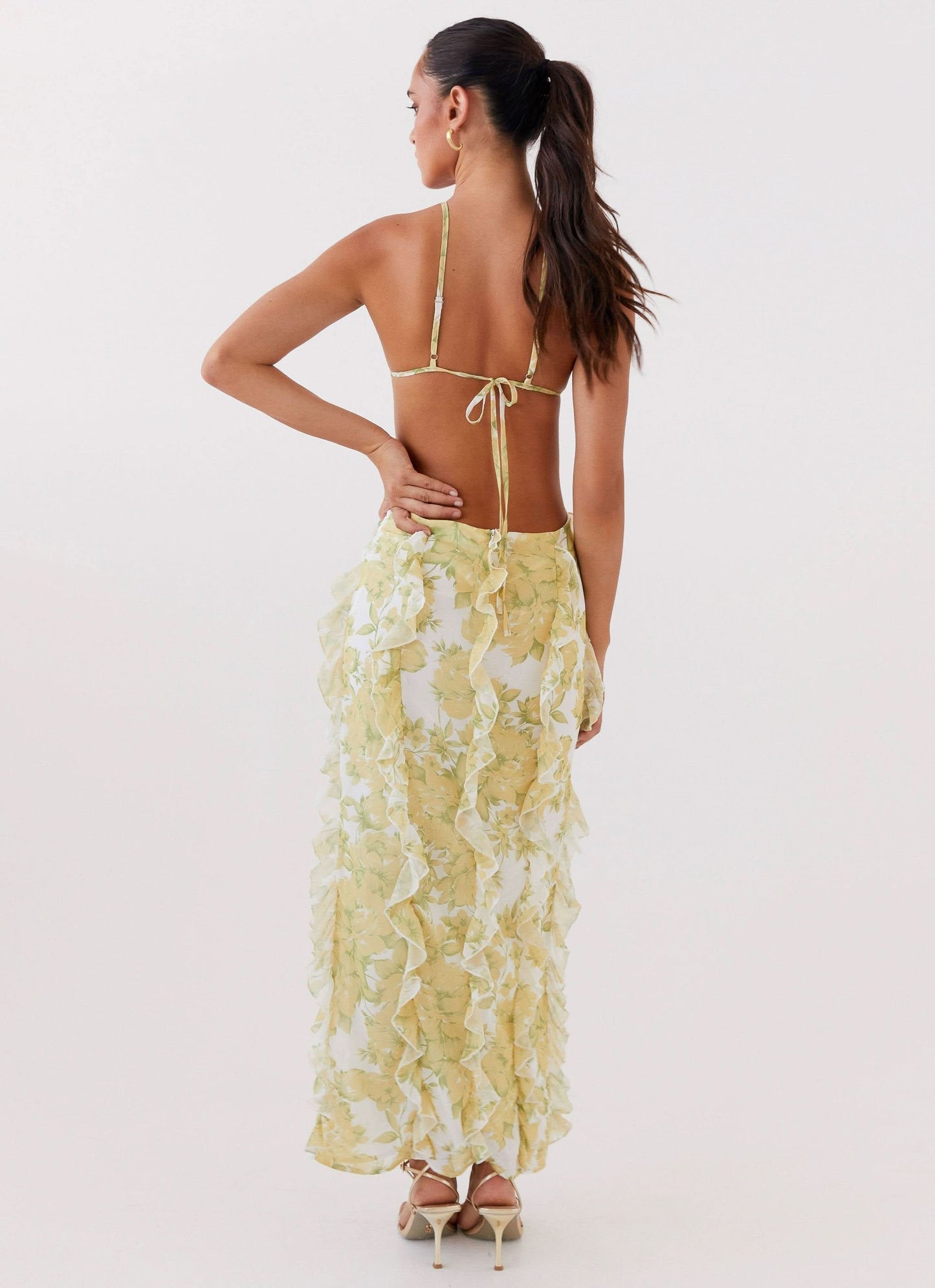 Isabella Ruffle Maxi Dress