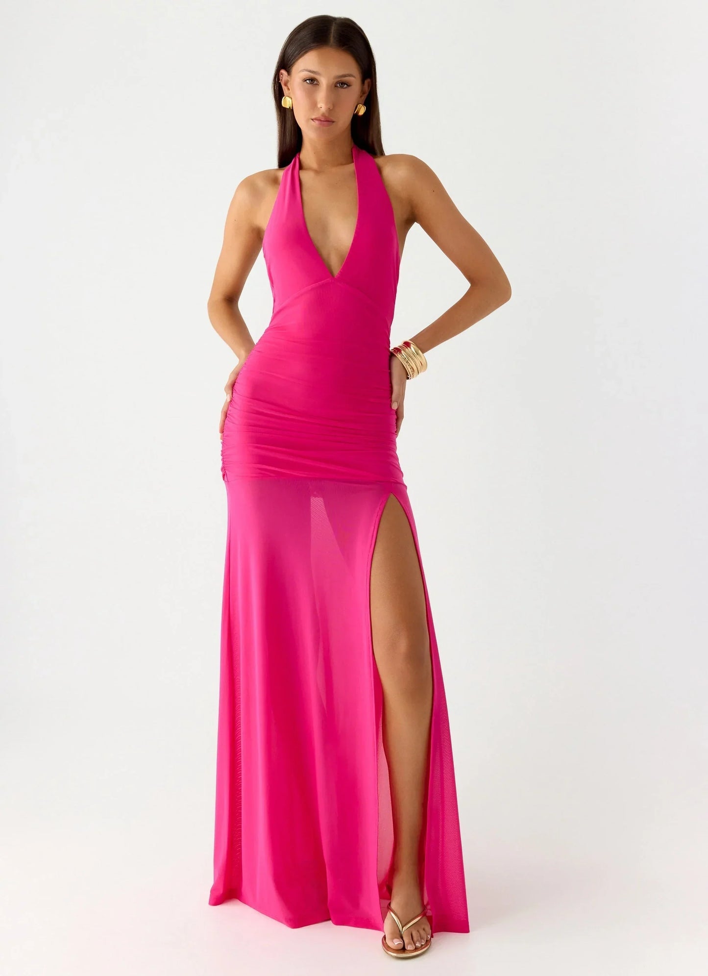 Island Muse Maxi Dress Fuchsia