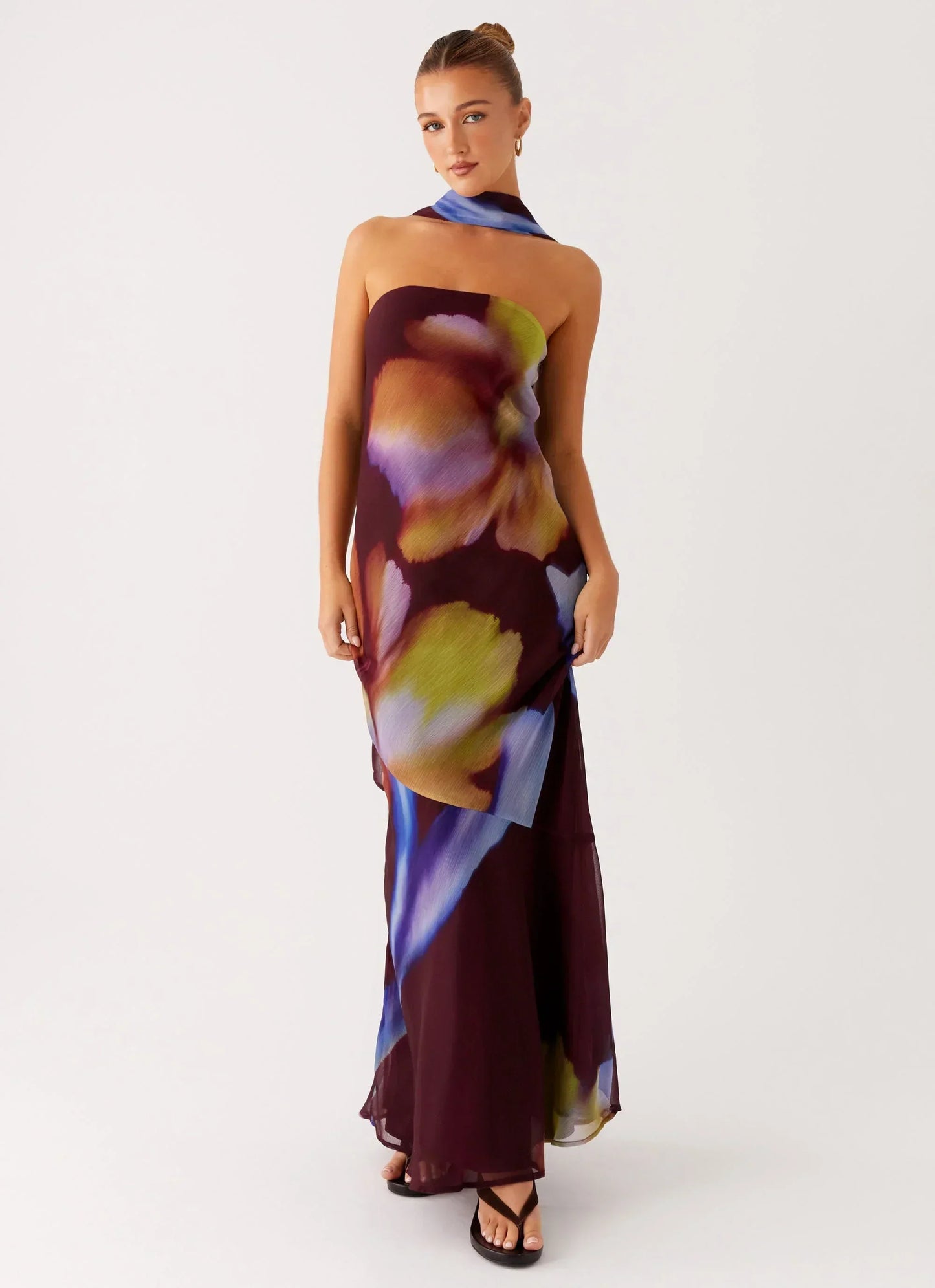 Under The Pagoda Maxi Dress - Dark Floral
