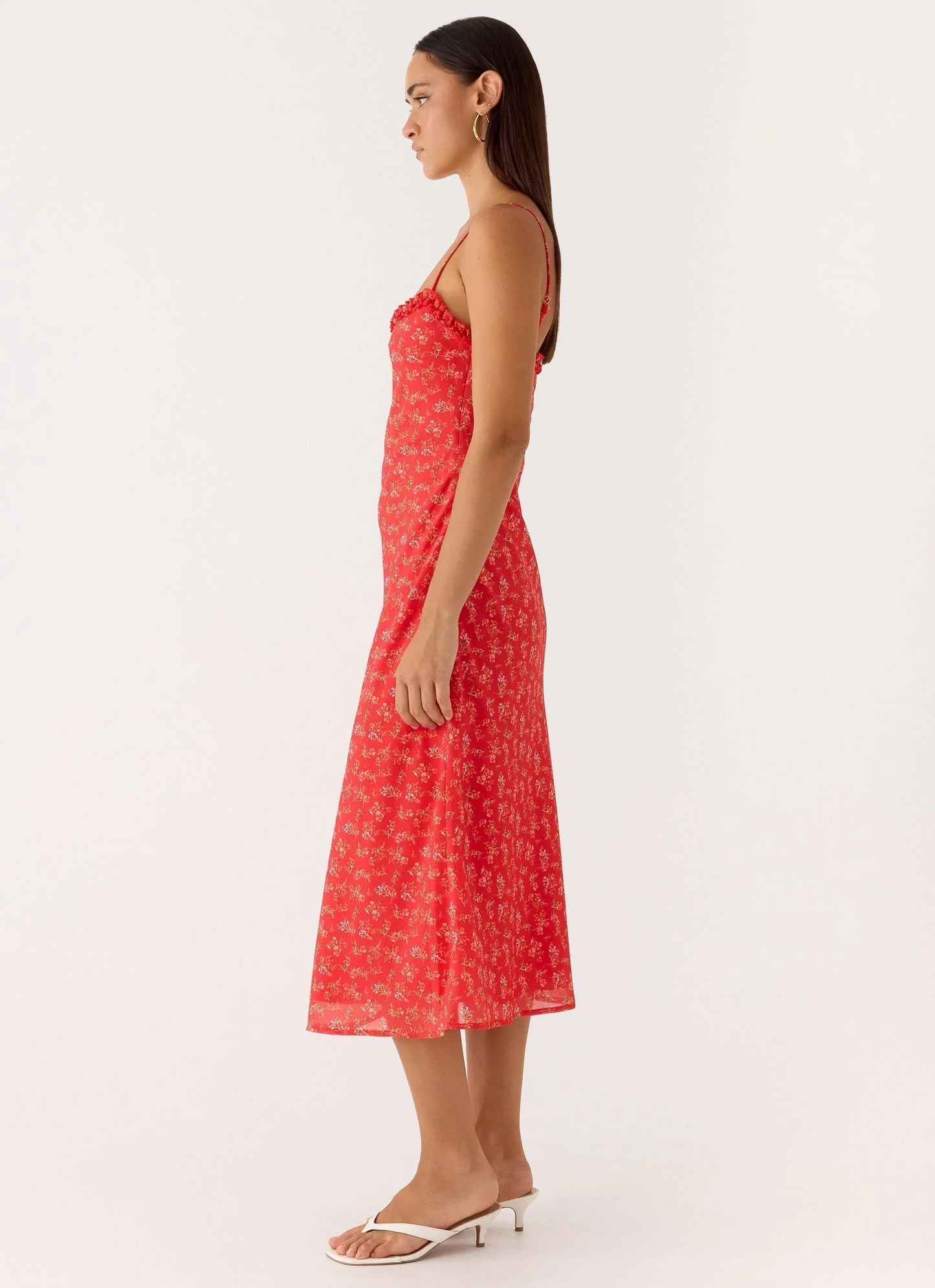 Kahlo Midi Dress Red