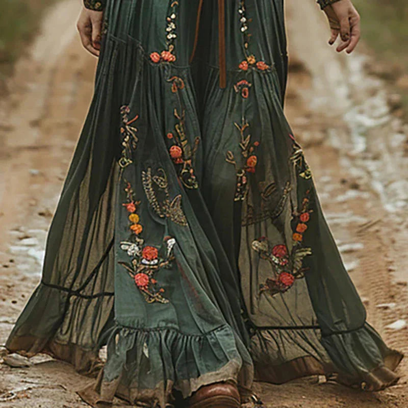 Valentina Embroidered Maxi Dress