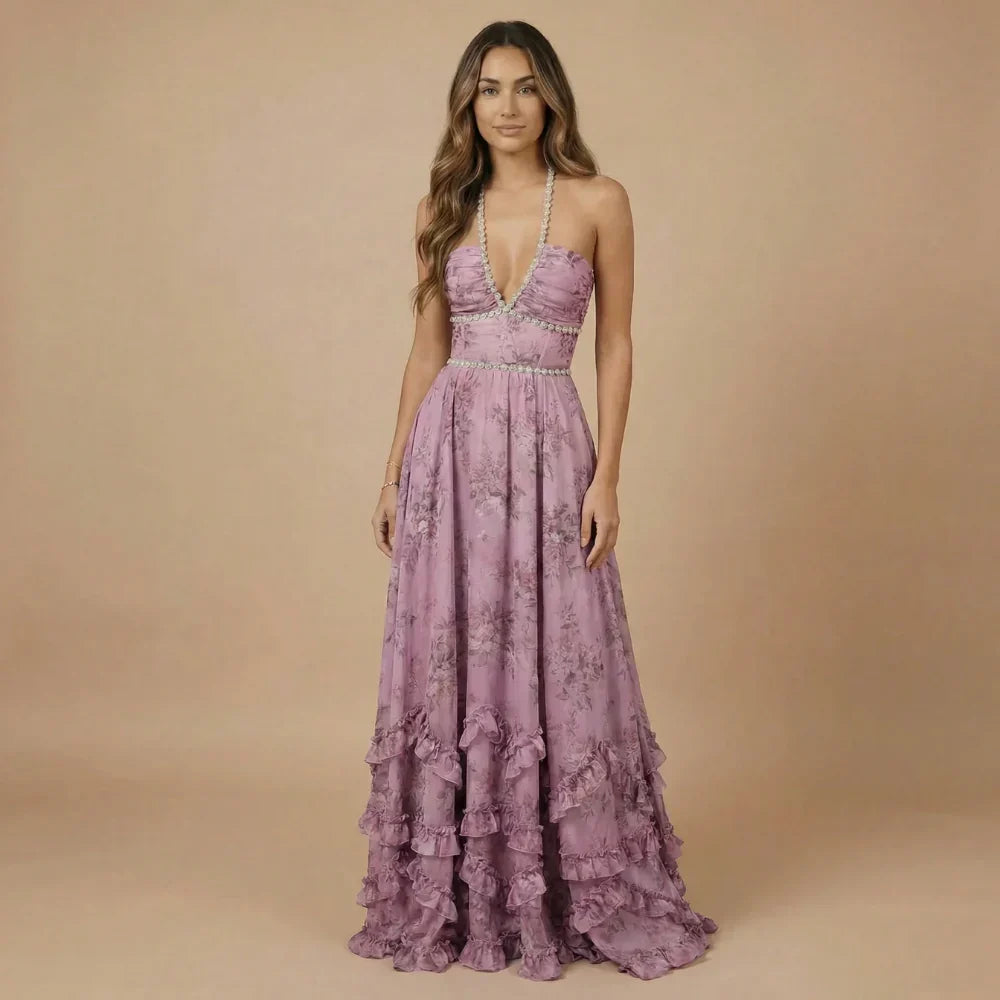 Celeste Ruffle Maxi Dress