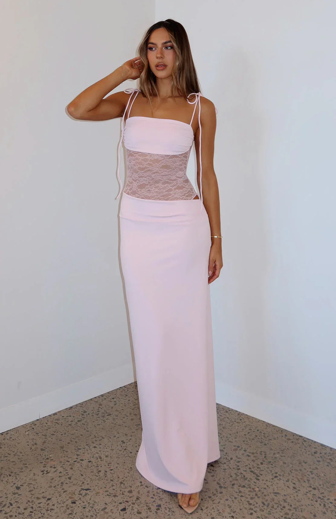 Blush Petal Maxi Dress