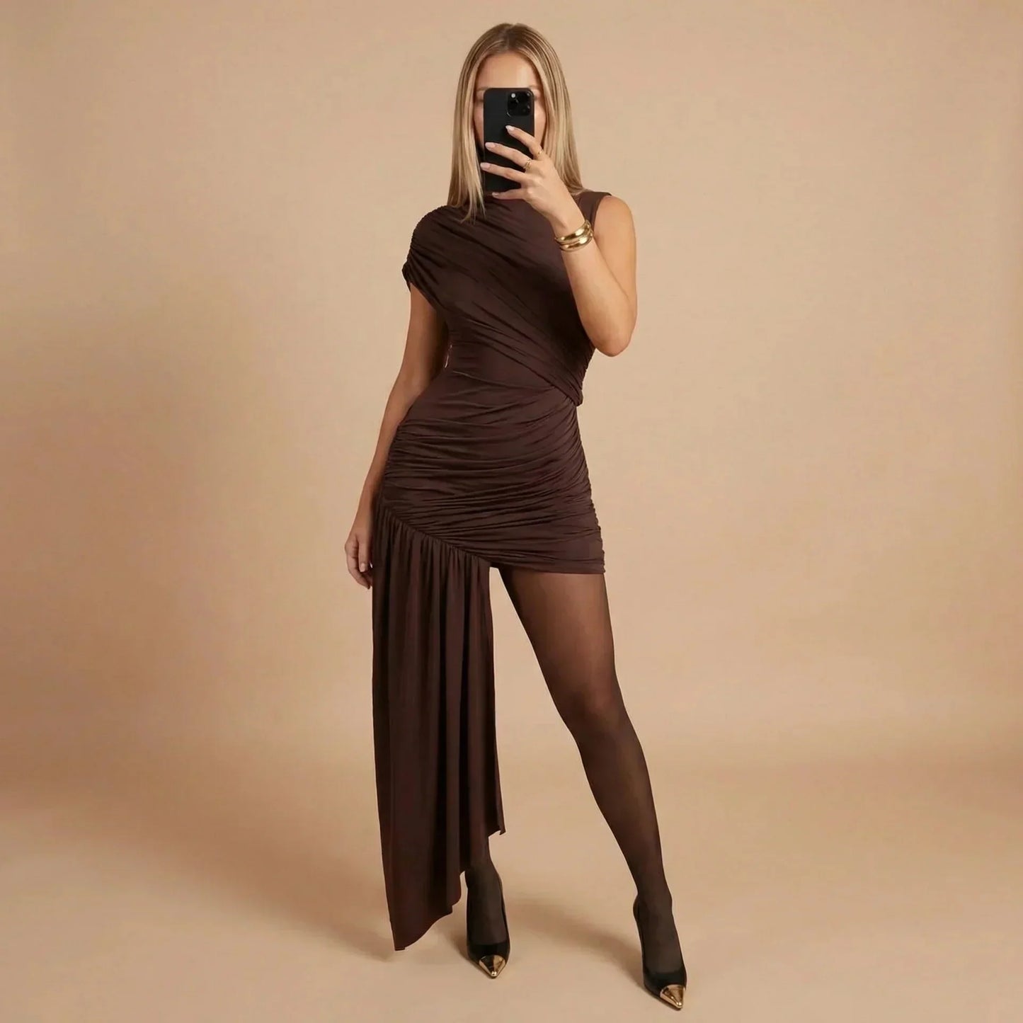 Stella Ruched Mini Dress