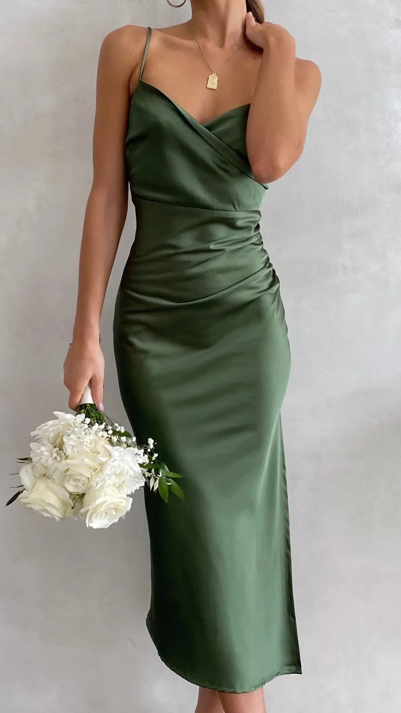 Isabella Ruched Midi Dress