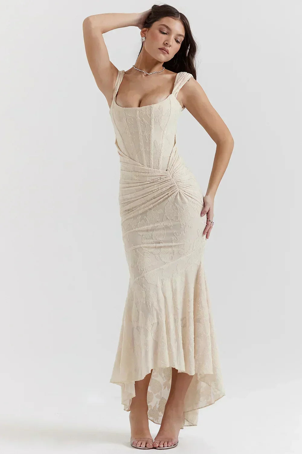 Carisia - Women'S Midi Dress With Floral Pattern