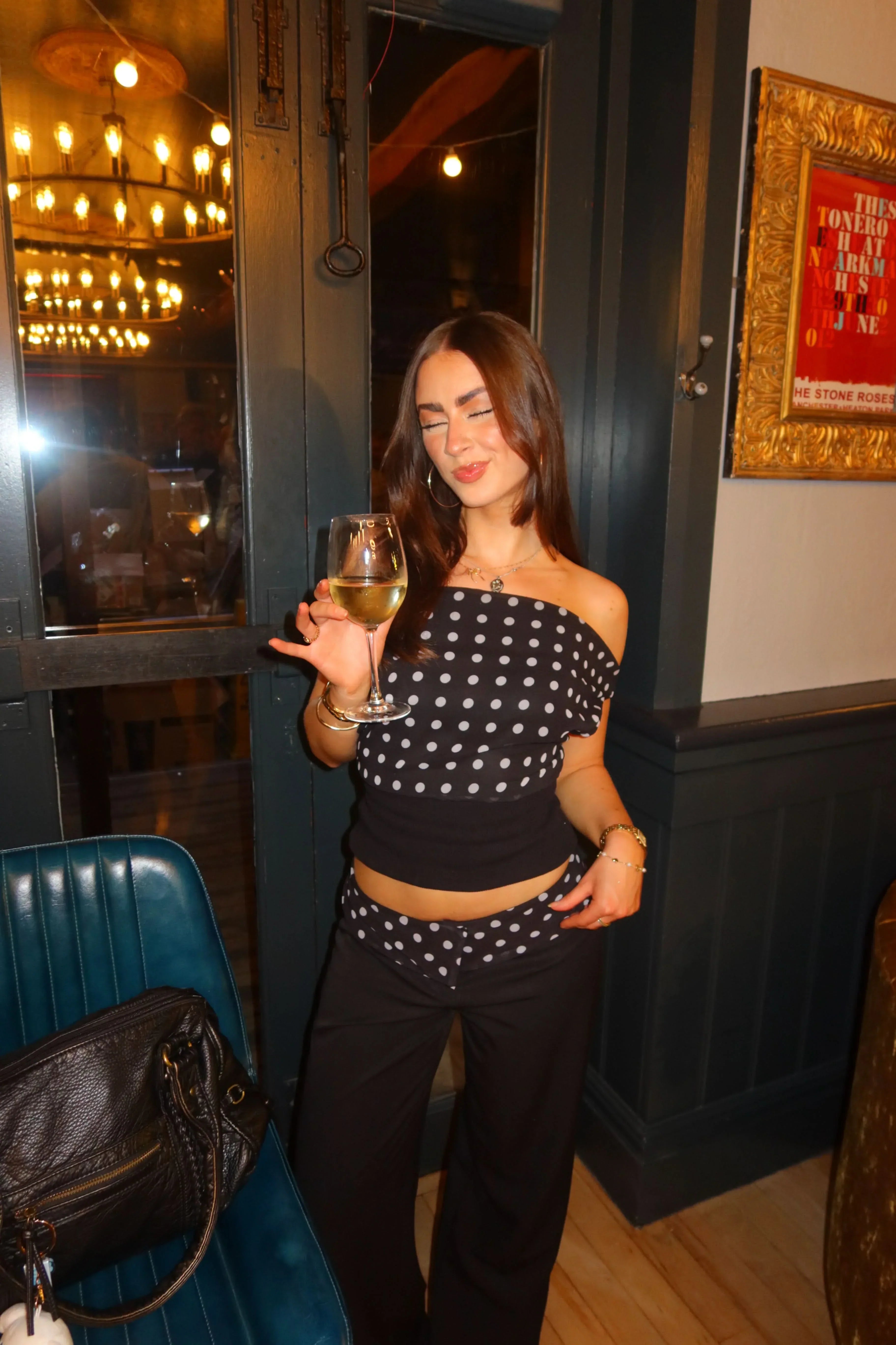 Avery Polka Dot Crop Top
