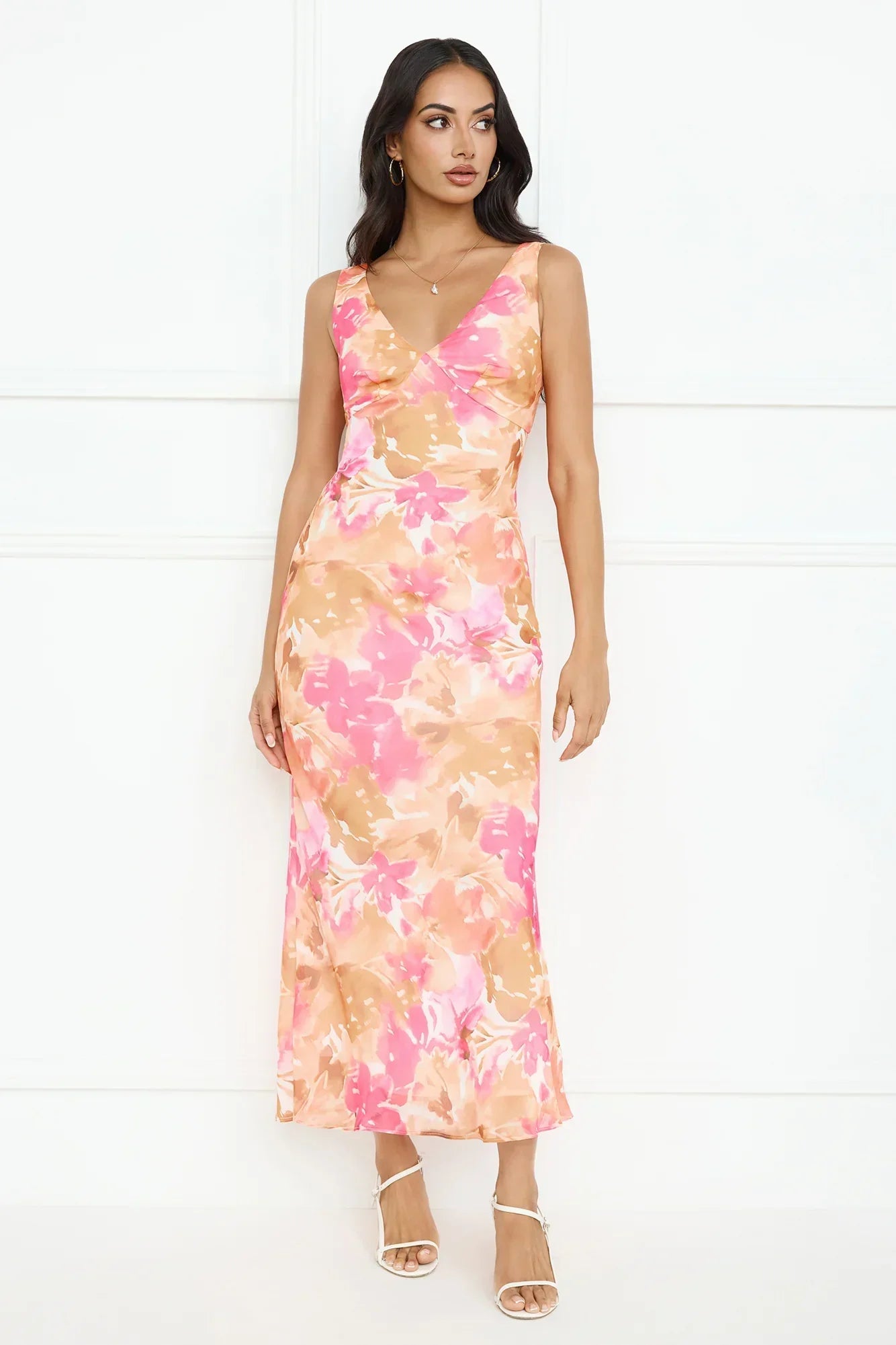 Floral Sunlight Maxi Dress Pink