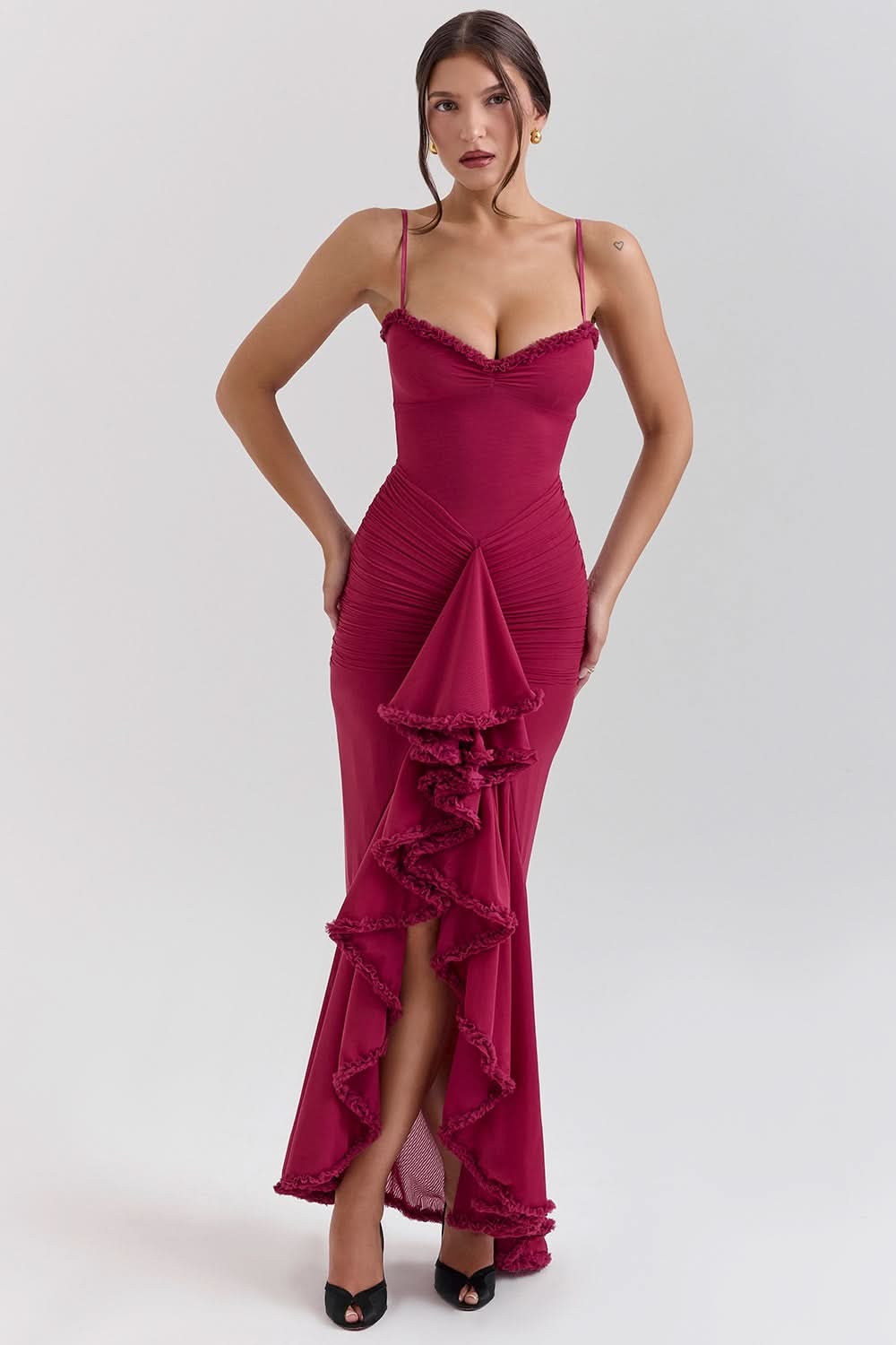 Gabbi Ruffled Midi Dress