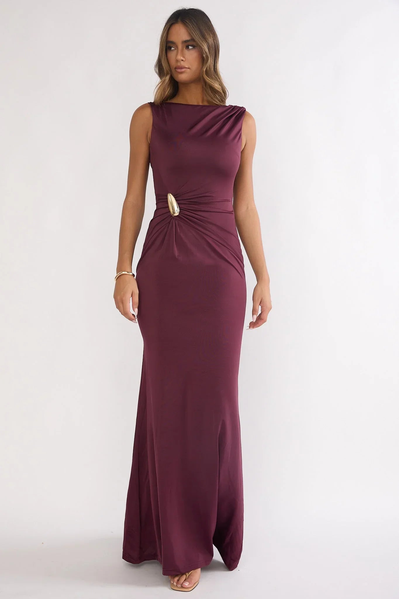 Isalyn Maxi Dress Burgundy
