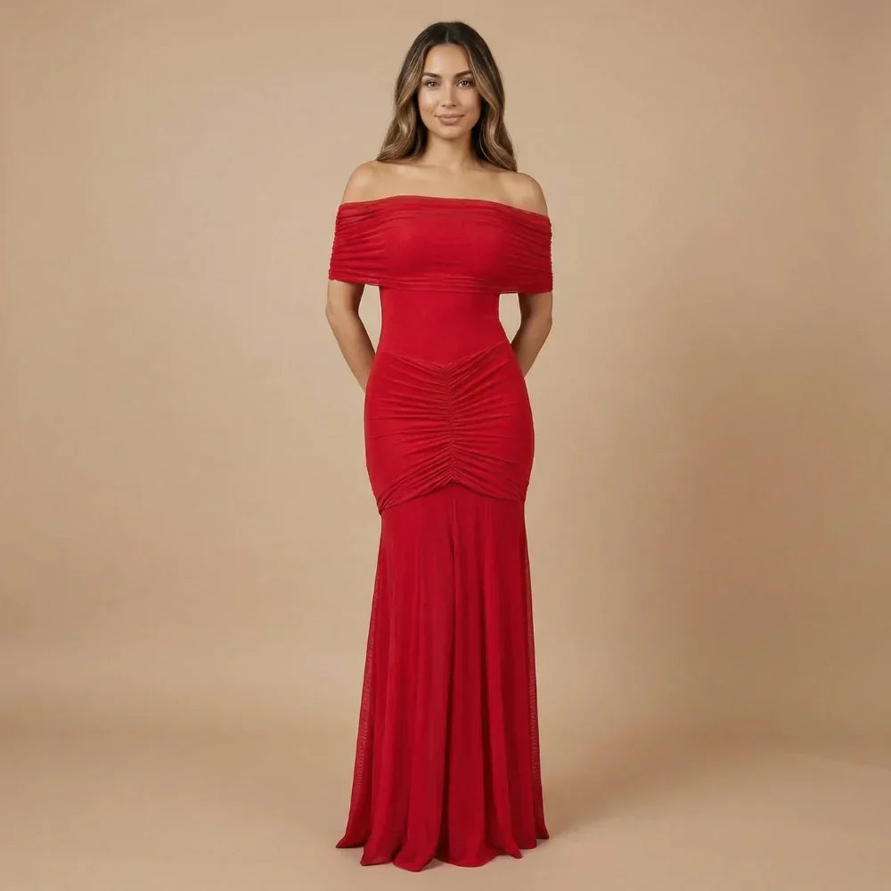 Sienna Ruched Maxi Dress