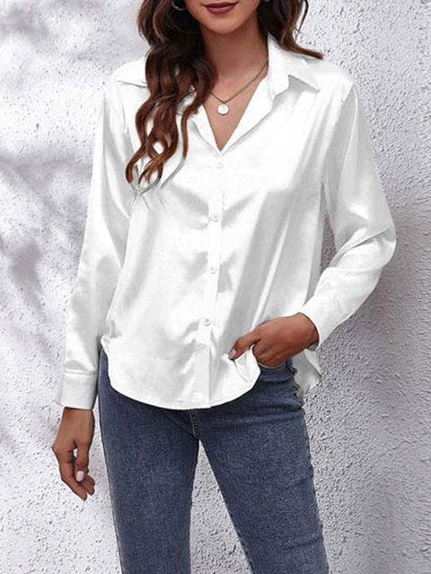 Sienna Satin Collared Top