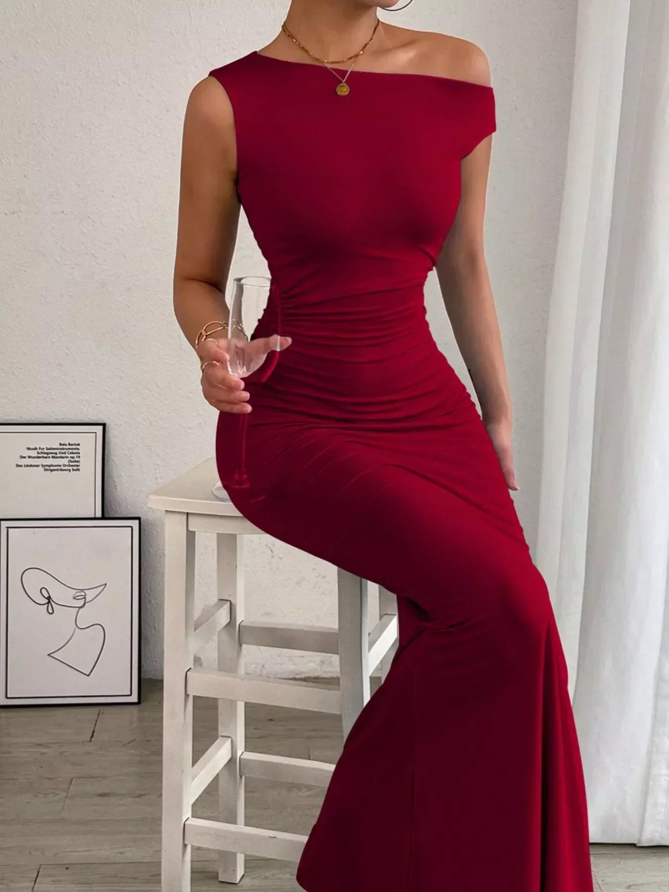 Sienna Ruched Maxi Dress