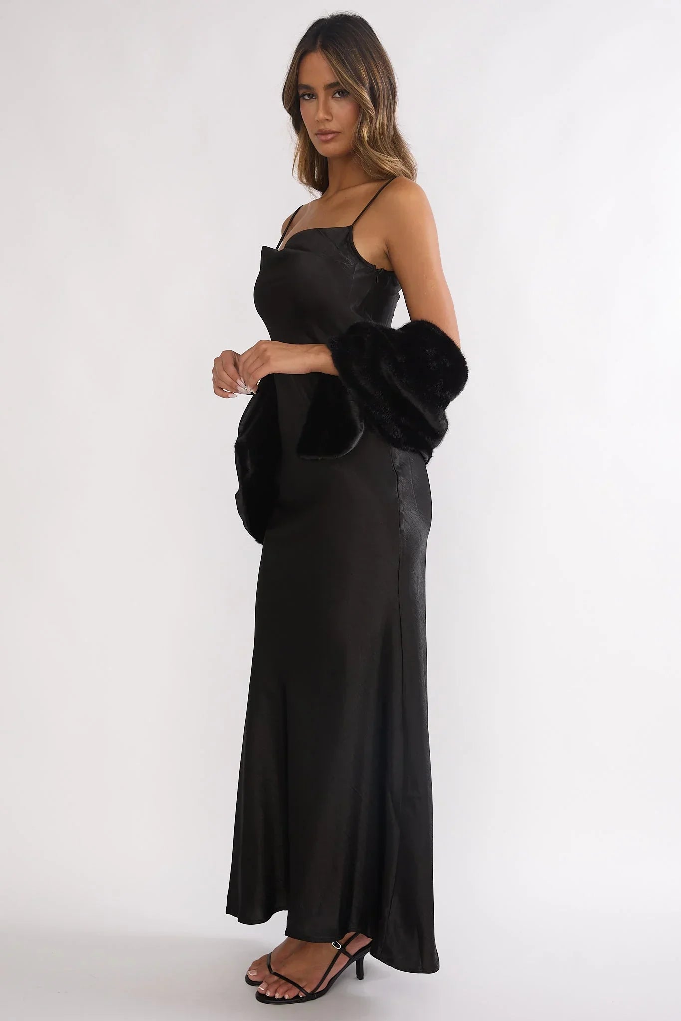Hadley Scarf Maxi Dress Black