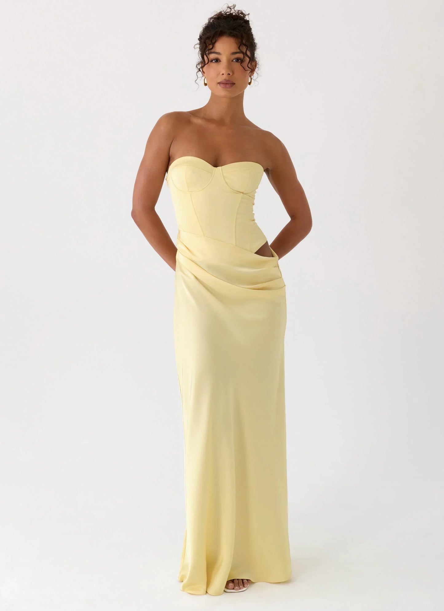 Emory Corset Maxi Dress - Yellow
