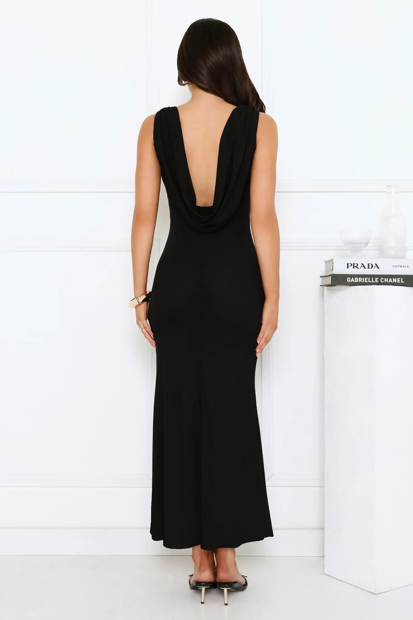 Dusk ‘Til Slay Mesh Maxi Dress Black