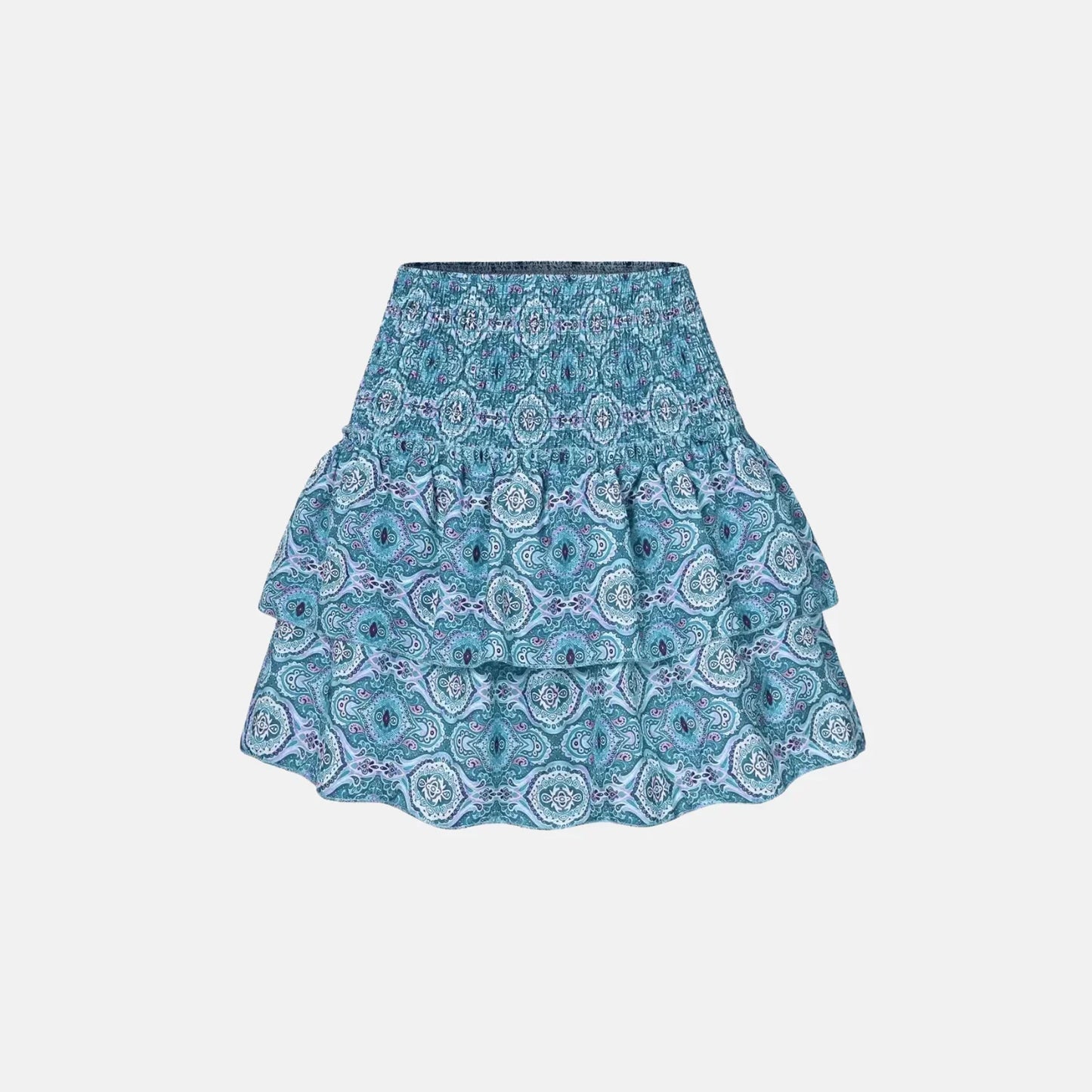Sage Ruffle Mini Skirt Mini Dress
