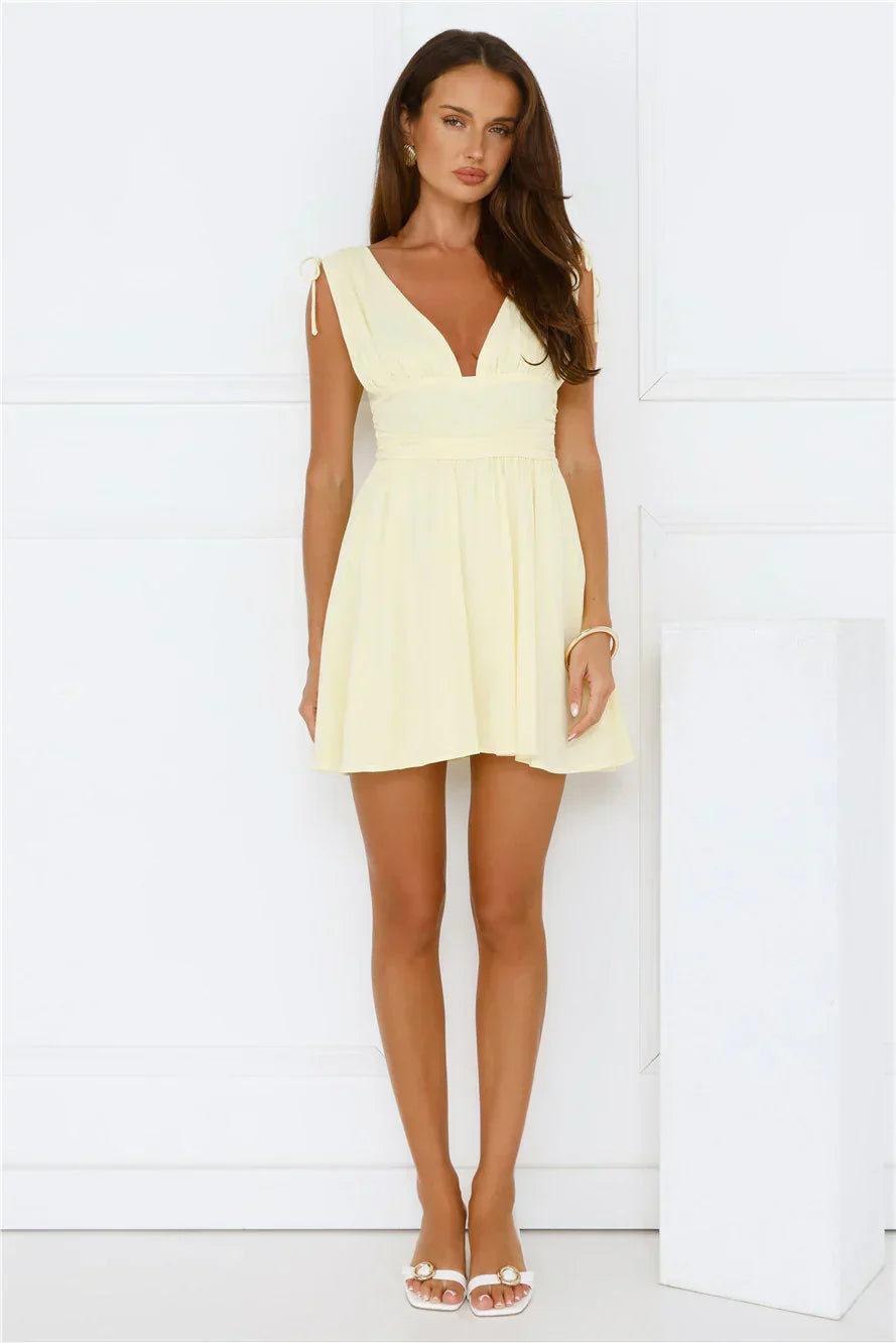 Pineapple Island Mini Dress Yellow