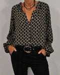 Addison Printed V Neck Top