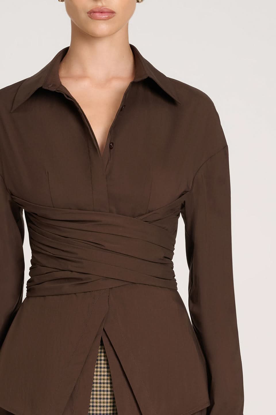 Sienna Ruched Collared Top