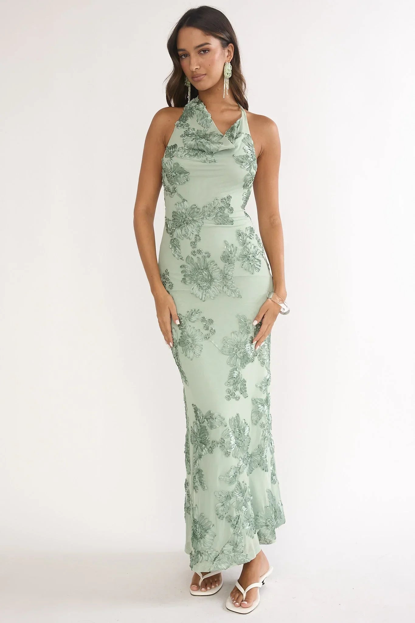 Kirralée Embellished Maxi Dress Aqua