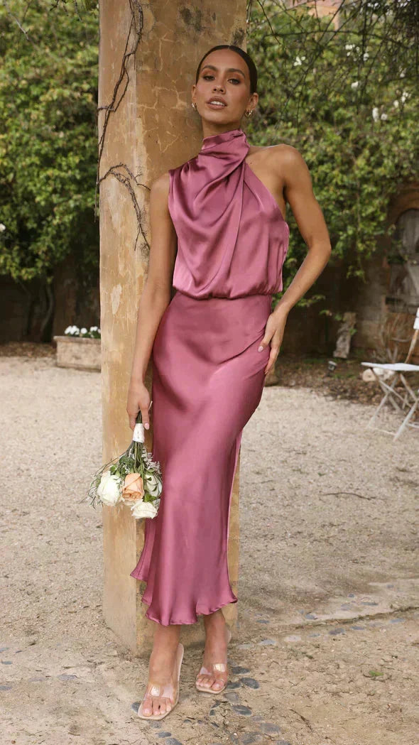 Cassandra Draped Midi Dress