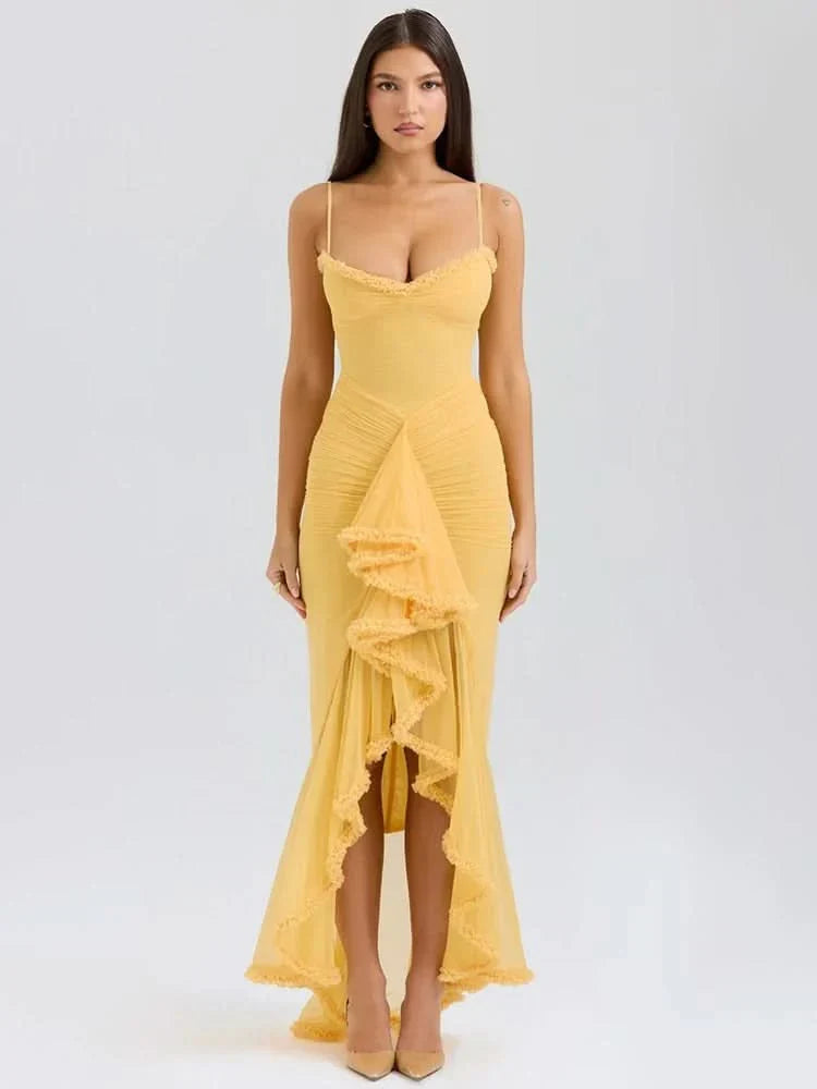 Gabbi Ruffled Midi Dress