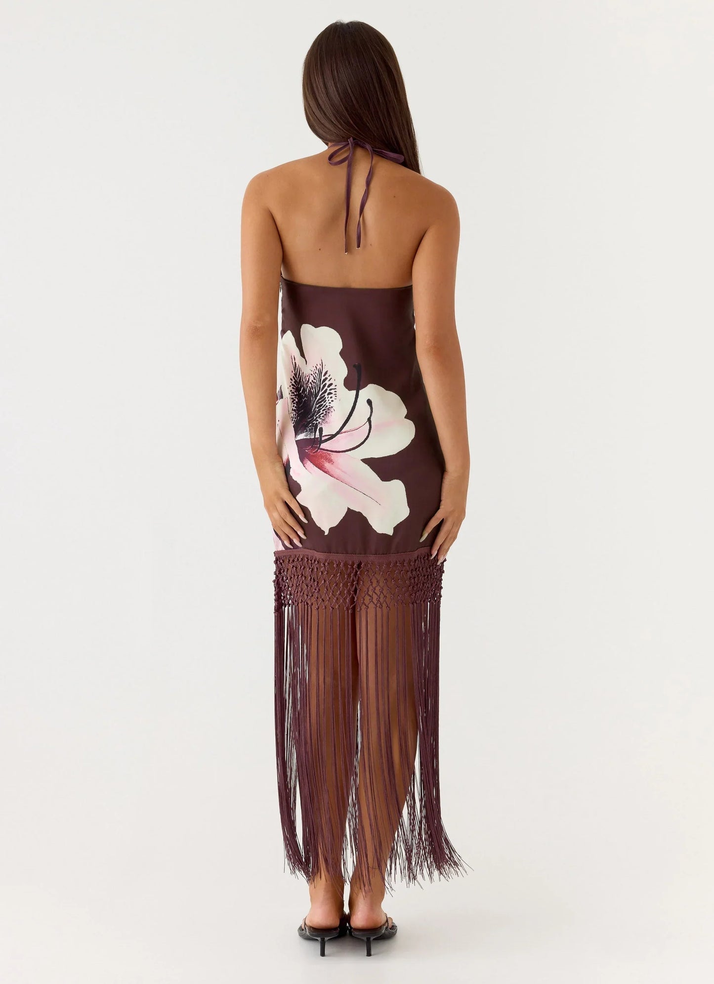 Niahvette Midi Dress Burgundy
