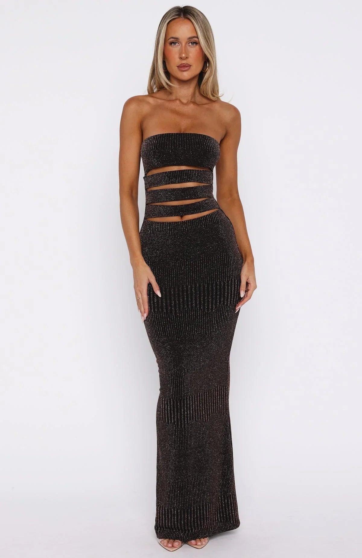 Noir Luxe Maxi Dress