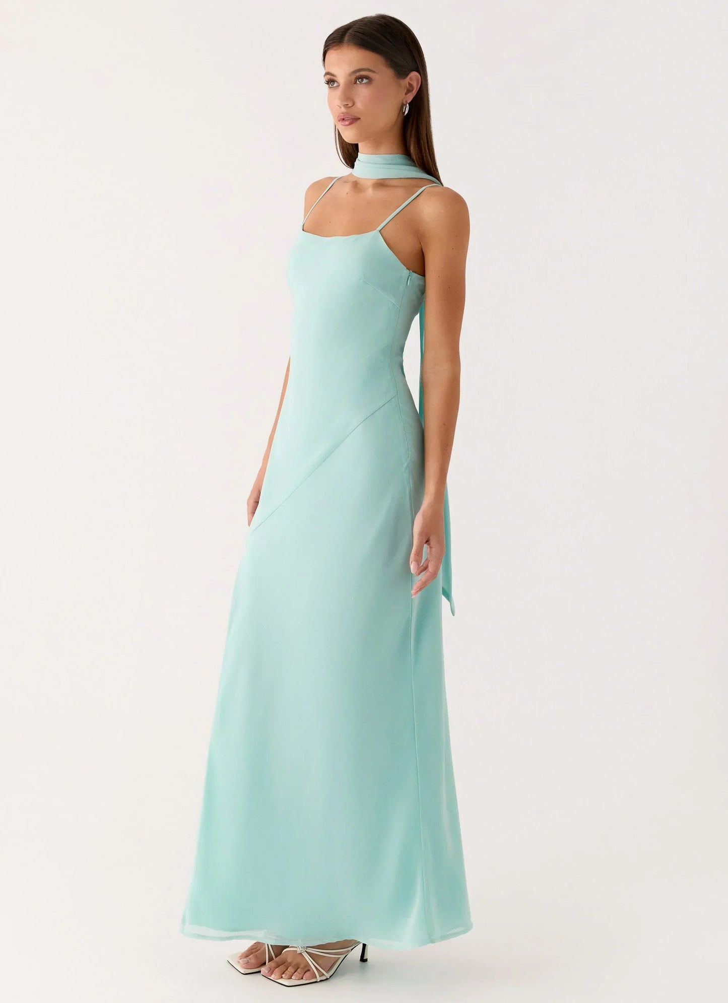 Eternelle Square Neck Maxi Dress - Teal