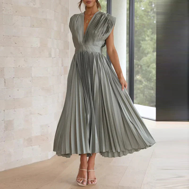 Ariana Pleated Midi Dress