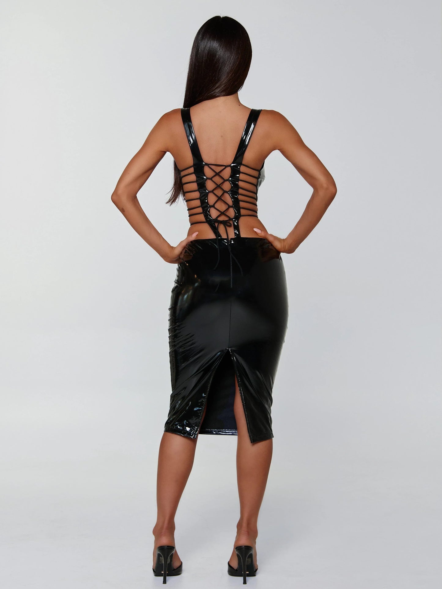 Annalisa Black Midi Dress