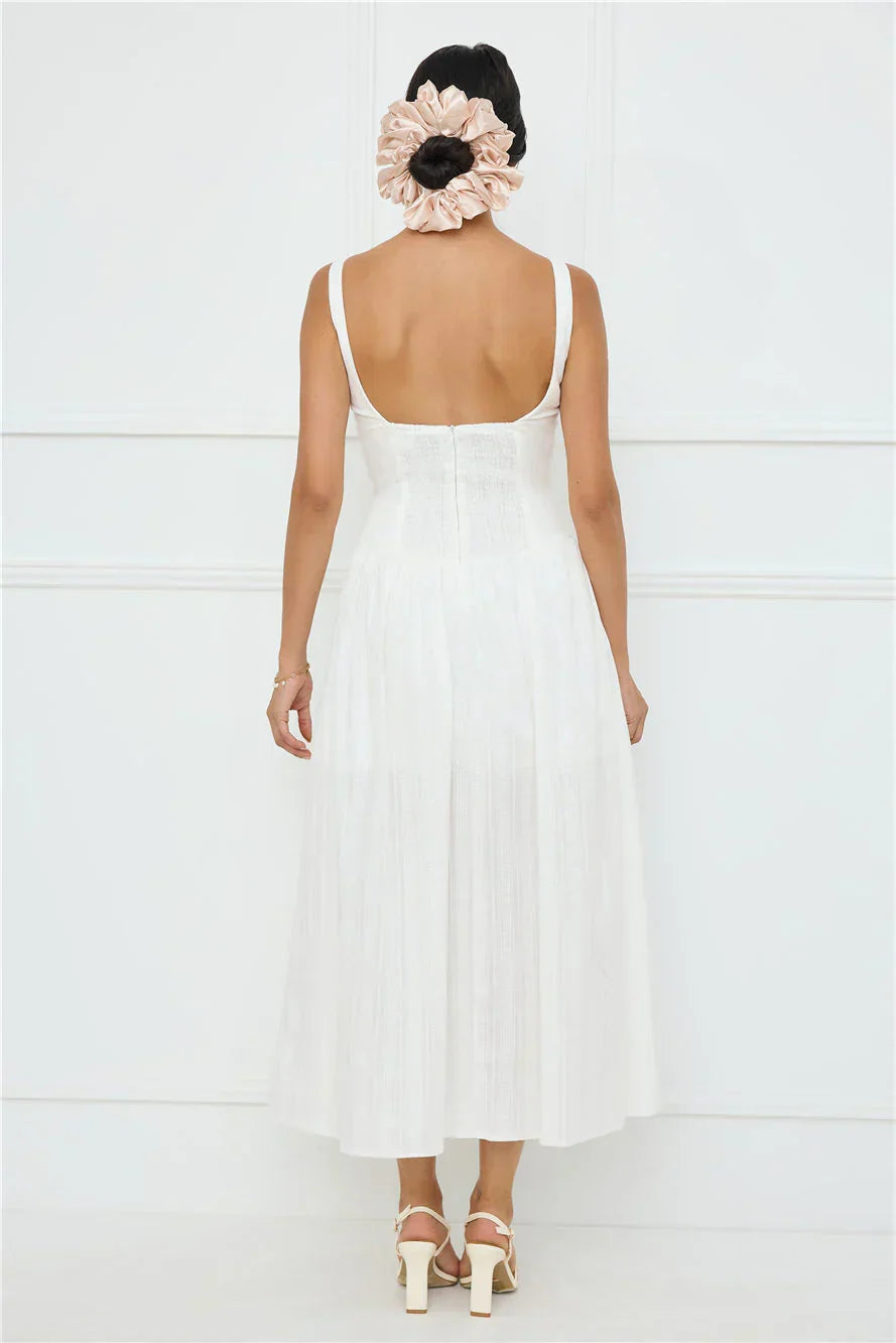 Serene Nights Maxi Dress White