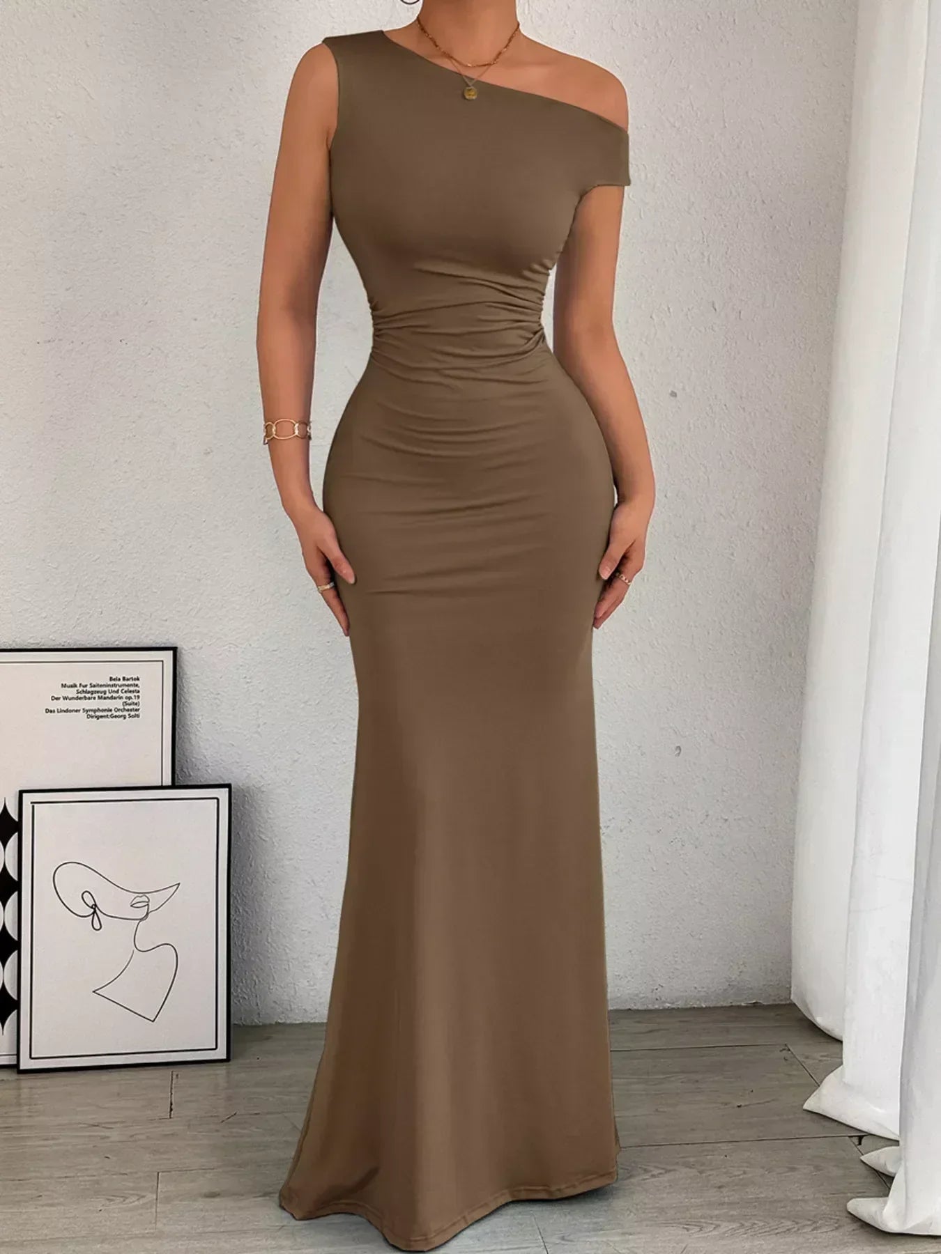 Sienna Ruched Maxi Dress