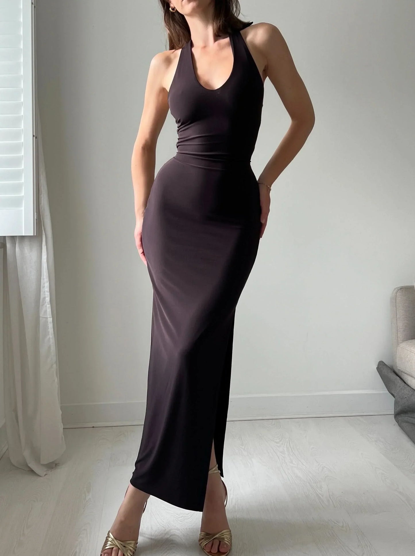 Sienna Halter Maxi Dress