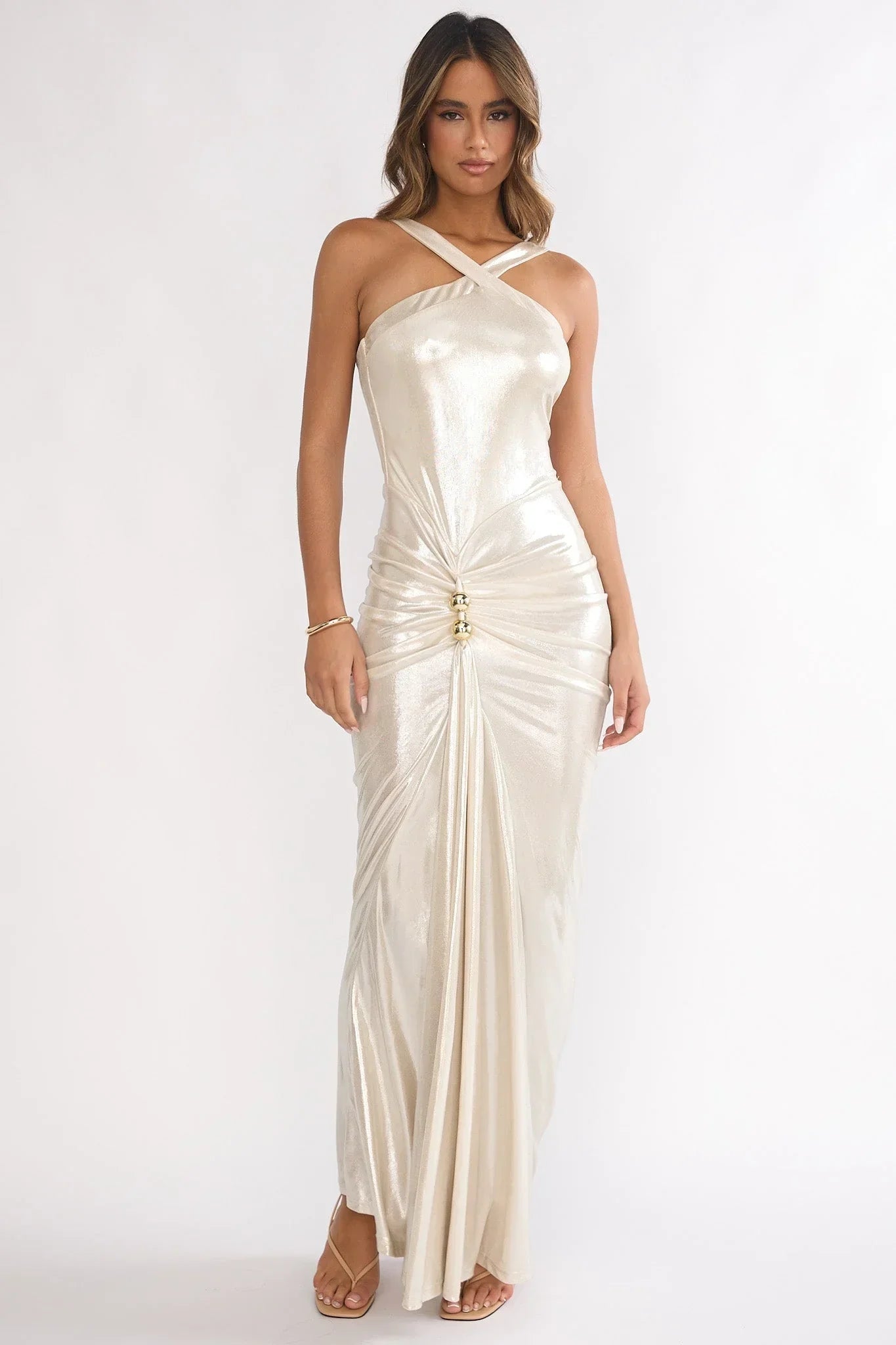 Delaina Maxi Dress Pearl